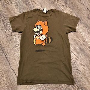 CHANGES VTG Super Mario Brothers 2000 Tanooki Raccoon Graphic T Shirt Rare S